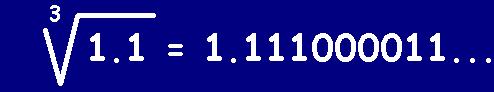 cubic root of 1.1