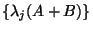 $\{{\lambda}_j(A+B)\}$