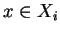 $\displaystyle x \in X_i$