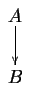 $\displaystyle \diagram A \dto \\ B \enddiagram$