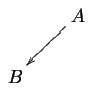 $\displaystyle \diagram & A \dlto \\ B & \enddiagram$
