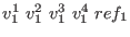 $v^1_1   v^2_1   v^3_1    v^4_1  ref_1$