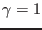 $\gamma = 1$