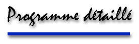 Programme détaillé