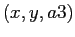 $(x, y, a3)$