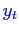 \bgroup\color{blue}$y_t$\egroup