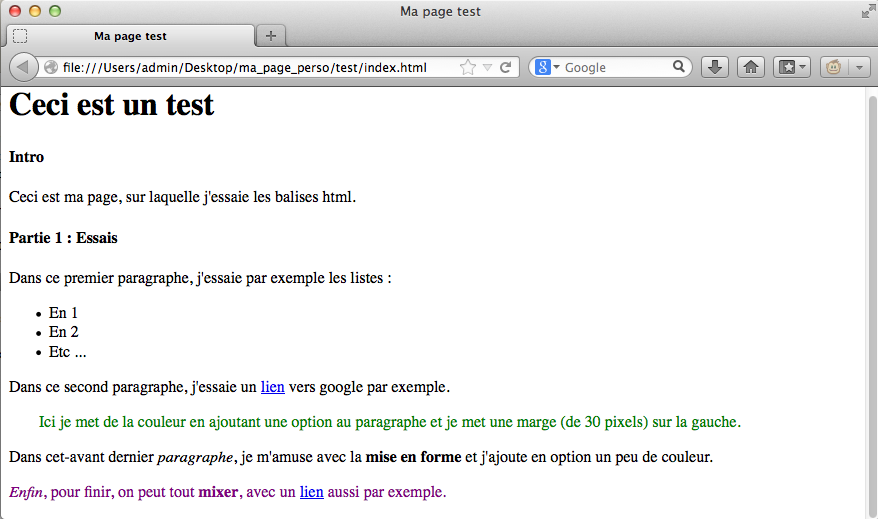 Guillaume Lefebvre - HTML_Test1