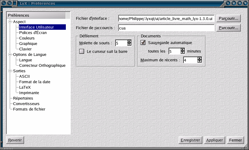 preférences lyx-1.3.1